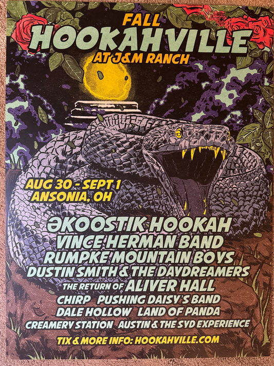 Fall Hookahville at J&M Ranch Screen Printed Poster